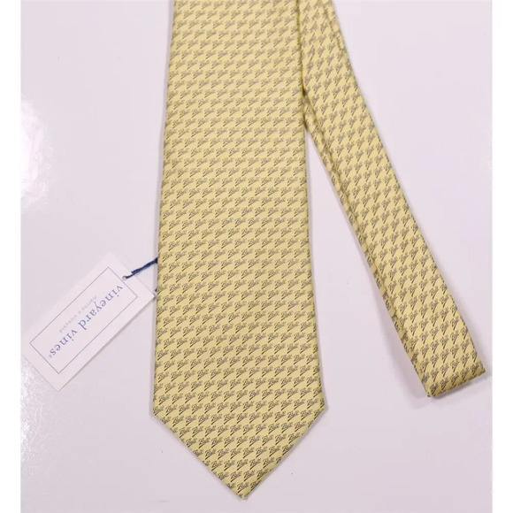 Vinevard Vines x Ball Corporation Logo Yellow Silk Necktie Tie New NWT - Picture 3 of 6